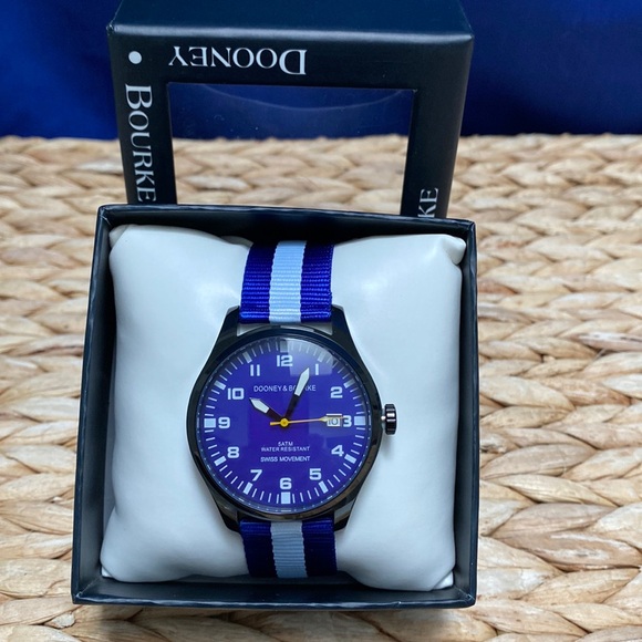 Dooney & Bourke Atlantic Stripe Watch Navy NEW